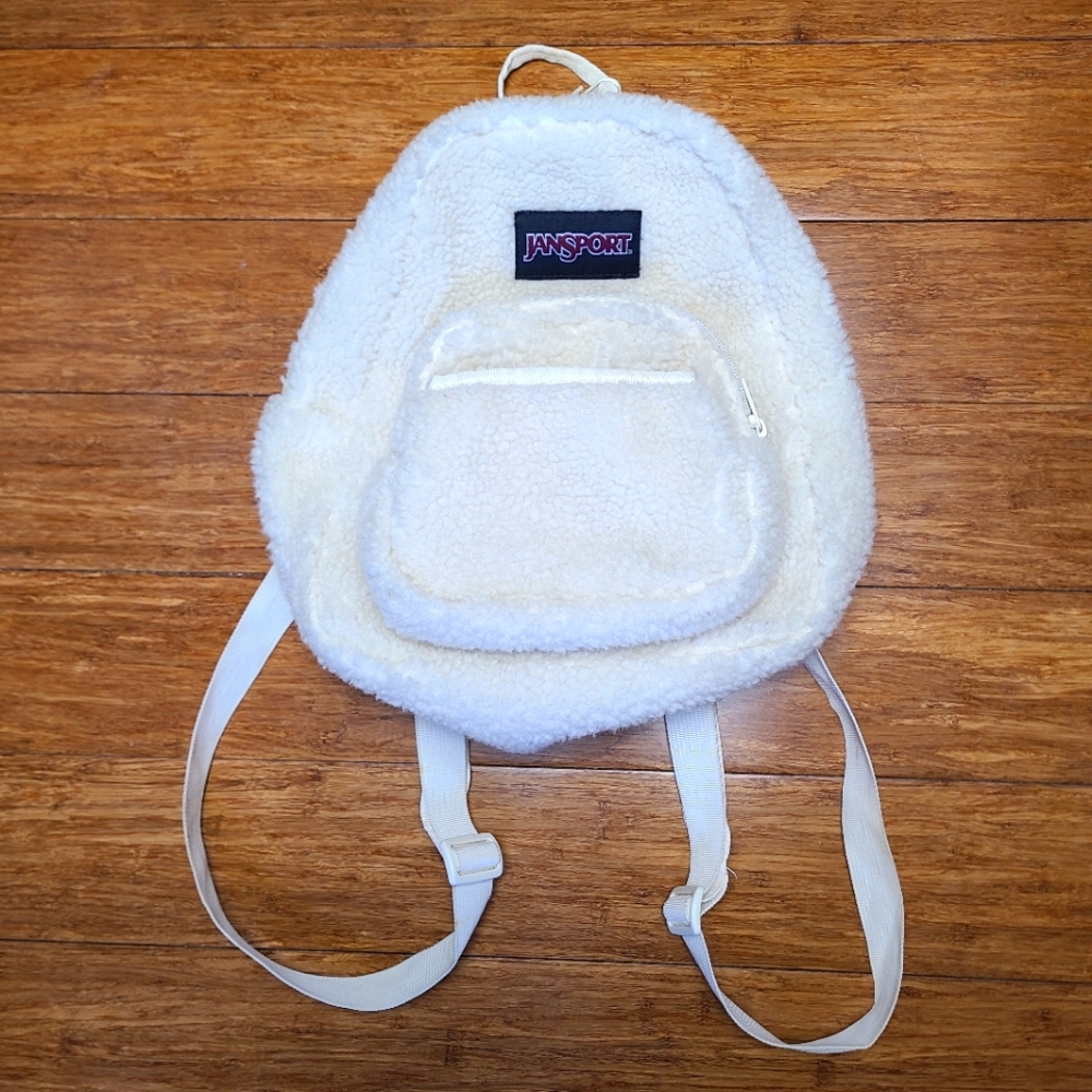JanSport Half Pint FX Cream Sherpa Mini Backpack